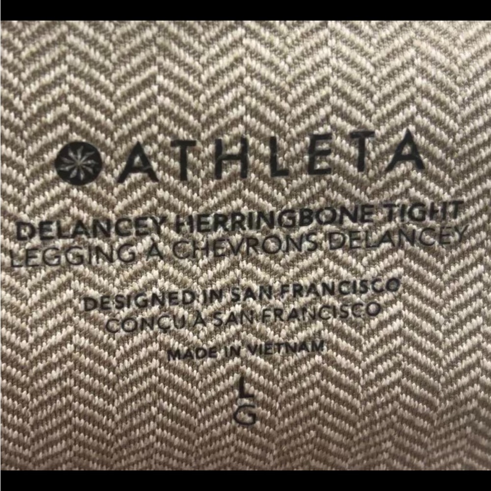 Athleta Delancey Herringbone Leggings in Asphalt Size L - Picture 9 of 9